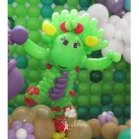 Green Dinosaur Balloon Character